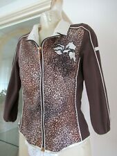 Traumhafte Fleece Jacke von AirField gr.36 Braun/Beige Leo 2Wege-Reißverschluss