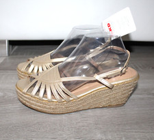 Damen Espadrille Wedges Sandalen Keilabsatz Sandalette ungetragen Gr. 41