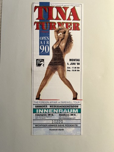Alte konzertkarte ticket tina - konzertkarte,