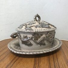 Deckeldose um 1850-70 Steingut