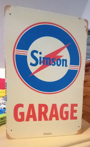 Blechschild simson suhl - blechschild,
