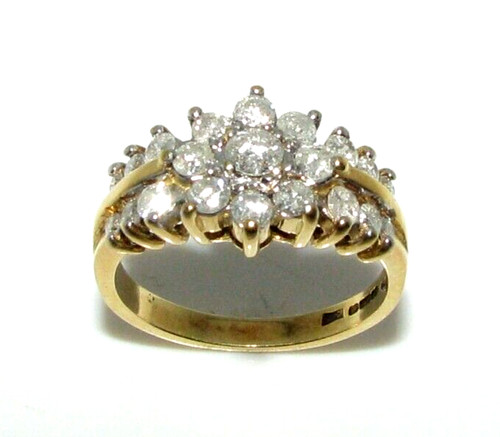Damen karat goldring mit - 18,