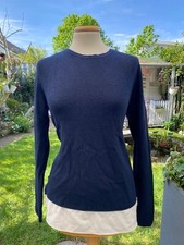 Pullover Größe M von Peckott Blau Weiß Grobstrick 2 in 1 Look Bluse Mix Eyecatch