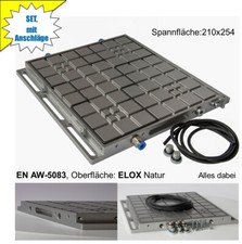 Vakuumplatte Rasterplatte Vakuumpad Spannplatte ELOX 210x254 groß CNC Router SET