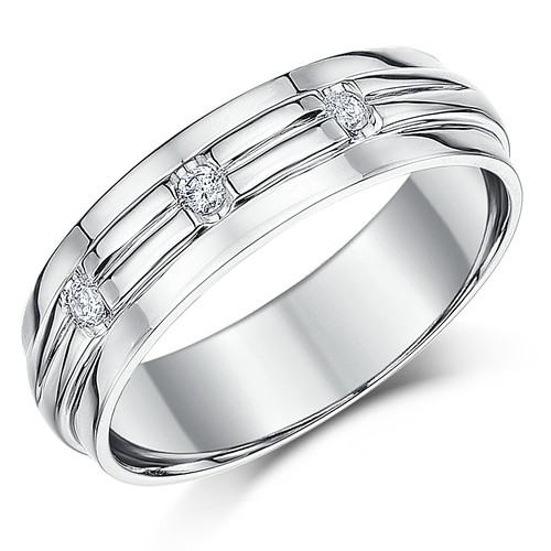 Palladium diamant ring massiv - palladium,