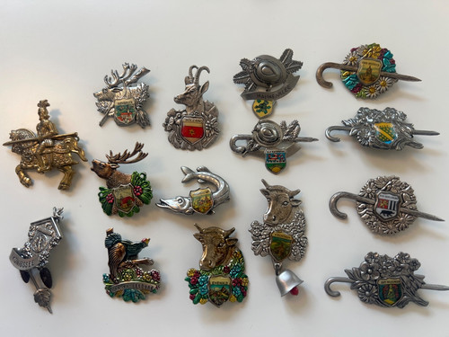 Vintage souvenirbroschen - vintage, /