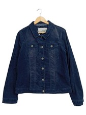 CECIL Damen Cordjacke Blau Gr. 38/M Langarm Strukturmuster Freizeit