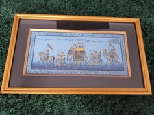 Indische Malerei, gerammt. 