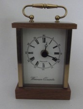 Kaminuhr Weimar Quartz, Holz Messing, funktioniert