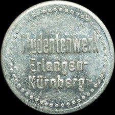 PFANDMARKE: Flaschen Pfand. STUDENTIKA STUDENTENWERK ERLANGEN-NÜRNBERG / BAYERN.