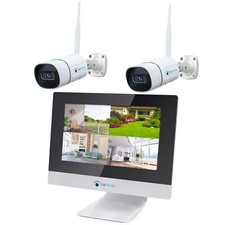 4 Kanal Funk Video Überwachungssystem NVR Monitor WLAN IP Überwachungskamera Set