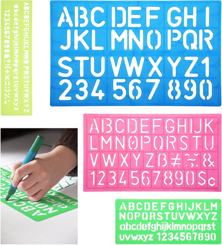 4stück buchstaben schablonen - 4stück,