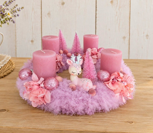 Adventskranz kranz rosa - kranz,