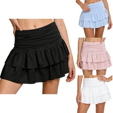 DE Damen Tennis Rock Gefaltet