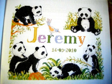 Kreuzstich Heft Borduurblad Nr.  73- u.A. Stickbild zur Geburt