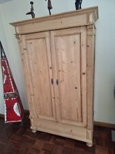 Weichholzschrank, Antik, Stecksystem, 2-türig, 4 Regale, roh, H192 B112 T54