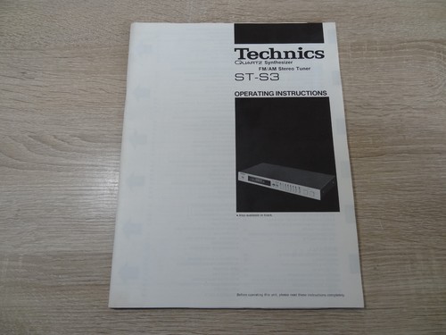Bedienungsanleitung technics - bedienungsanleitung,