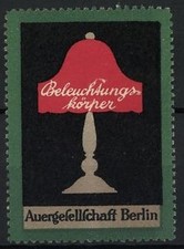 Reklamemarke Berlin, Auergesellschaft Beleuchtungskörper, Tischlampe 