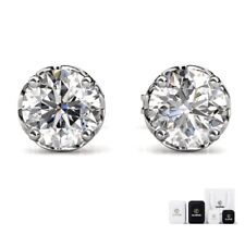 Moissanite Brillant 1ct VVS1 Ohrstecker Ohrringe 925 Silber mit GRA Zertifikat