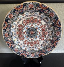 Makkum Teller Delft, mit Aufhängevorrichtung, gebraucht, 35 cm
