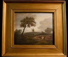 Romantisches kleines Ölgemälde Tafelbild Landschaftsbild 