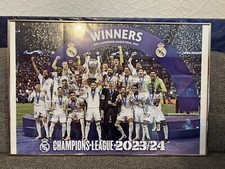 Real Madrid Champions Leauge 90x60cm Poster 2024 Bilderrahmen Finale