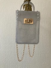 Minitasche, crossbody, transparent Glitzer, Party, Sommer