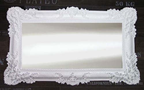Wandspiegel weiß 96x57 - weiß,