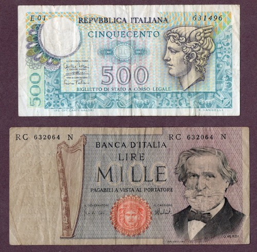 Italien 500 1000 lire - 500, &