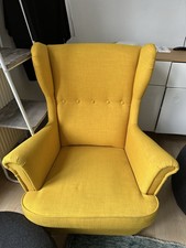 Ikea STRANDMON Ohrensessel, Skiftebo gelb, Sessel
