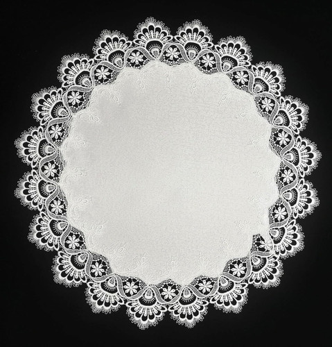 Spitzendecke spitze altweiss - spitzendecke,