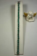 Smaragd Armkette 925er Schmuck Edelstein Heilstein Kette Armband Collier Elegant