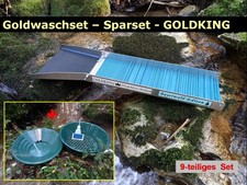Goldwaschset - Goldwaschrinne 200x900mm - GOLDKING - Goldwaschpfanne + Zubehör