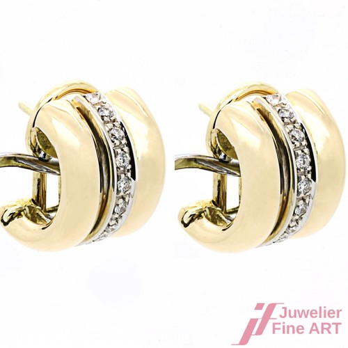 Creolen 750 gelbgold - gelbgold, mit