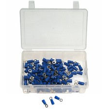 100 x Kabelschuhe Presskabelschuhe Sortiment TYP RINGFORM BLAU 1,5-2,5 mm² M3