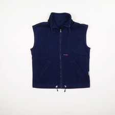 Schöffel Polartec Gilet Herren Fleece Weste Gr. XL blau Kragen Reißverschluss