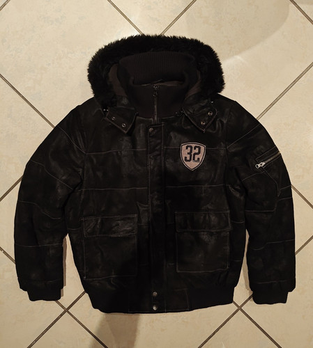 Mustang leder bomberjacke - mustang,