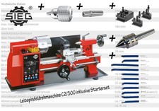 Metalldrehmaschine C2/300 Sieg Machines + 18-teiliges Starterset