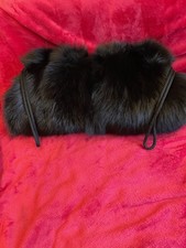 Muff * groß *  aus echtem Pelz * schwarz  *