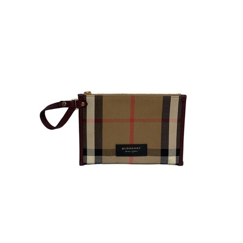 Burberry check pouch - burberry, camel