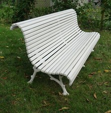 Antike Parkbank Gartenbank Frankreich 1850/60 Gusseisen historisches Gartenmöbel