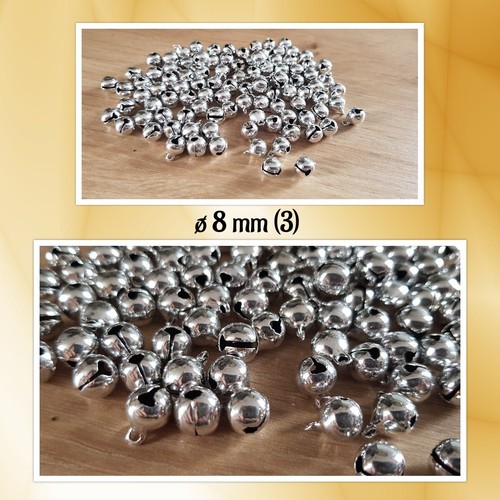 Glöckchen 8 mm silber - glöckchen, ca.
