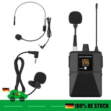 Funk Drahtlos UHF Mikrofon Set Headset Handheld Lavaliermikrofon Taschensender
