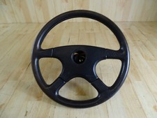 MOMO Lenkrad Schwarz Leder Zum