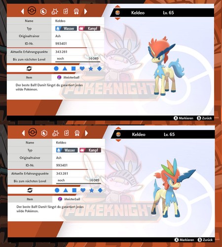 Keldeo shiny 4dv non - non,