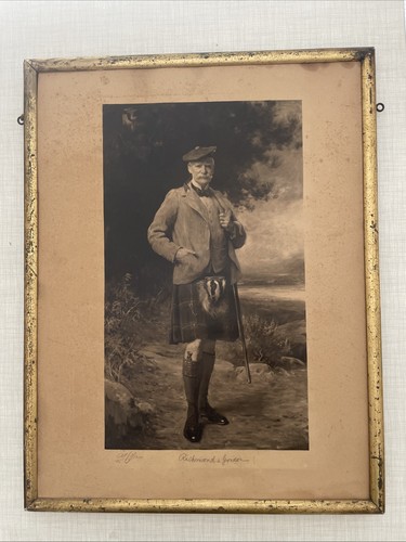 Mezzotint signed scotland - signed,