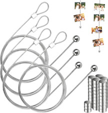 Fotoseil Fotodrahtseil 4 Stück Fotokette Mit 48 Magneten Fotoleine 200 Cm X 1,5 