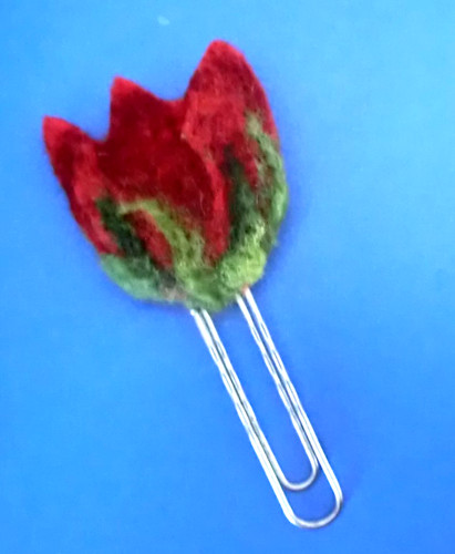 Lesezeichen filzblume - lesezeichen,