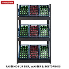 Flaschenkastenständer Osaka Getränkekistenregal aus Stahl Model 3 bis 9 Kästen