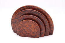 Vintage Briefhalter Briefablage Schreibtisch Organizer aus Wurzelholz alt